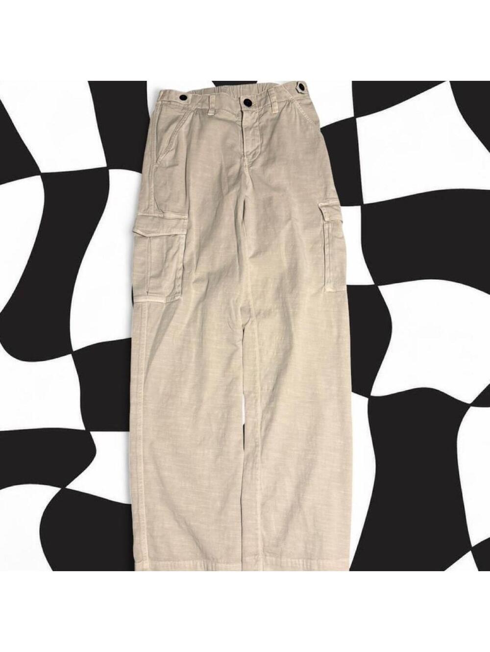 James Perse cream cargo pants